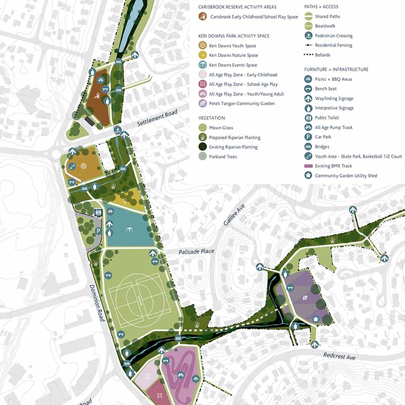 Keri Downs Park and Carisbrook Reserve